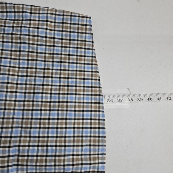 Harbor Bay 4XL short sleeve button down shirt plaid blue mens 6470 - Picture 5 of 8